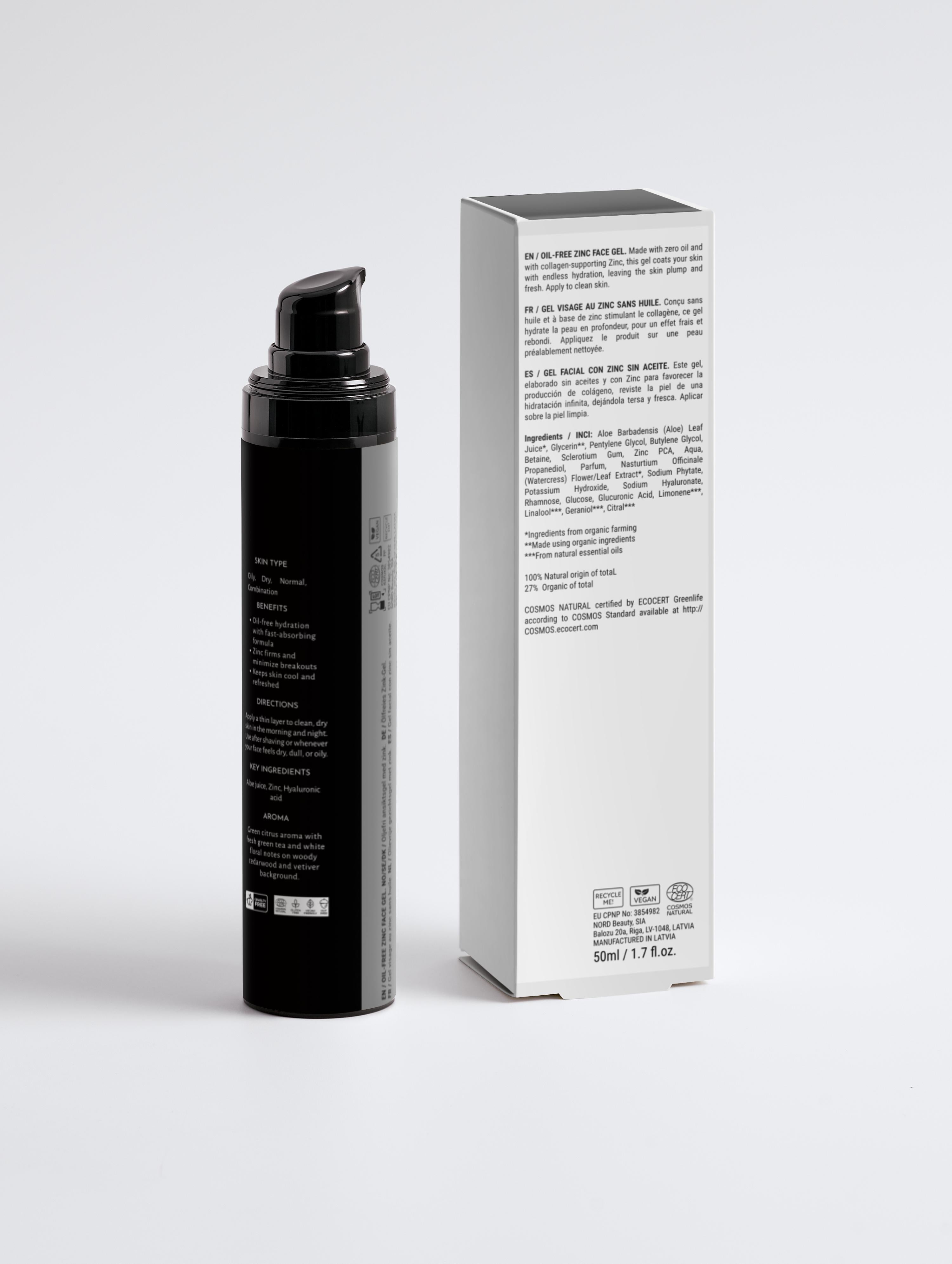 Men's Oil-Free Zinc Face Gel