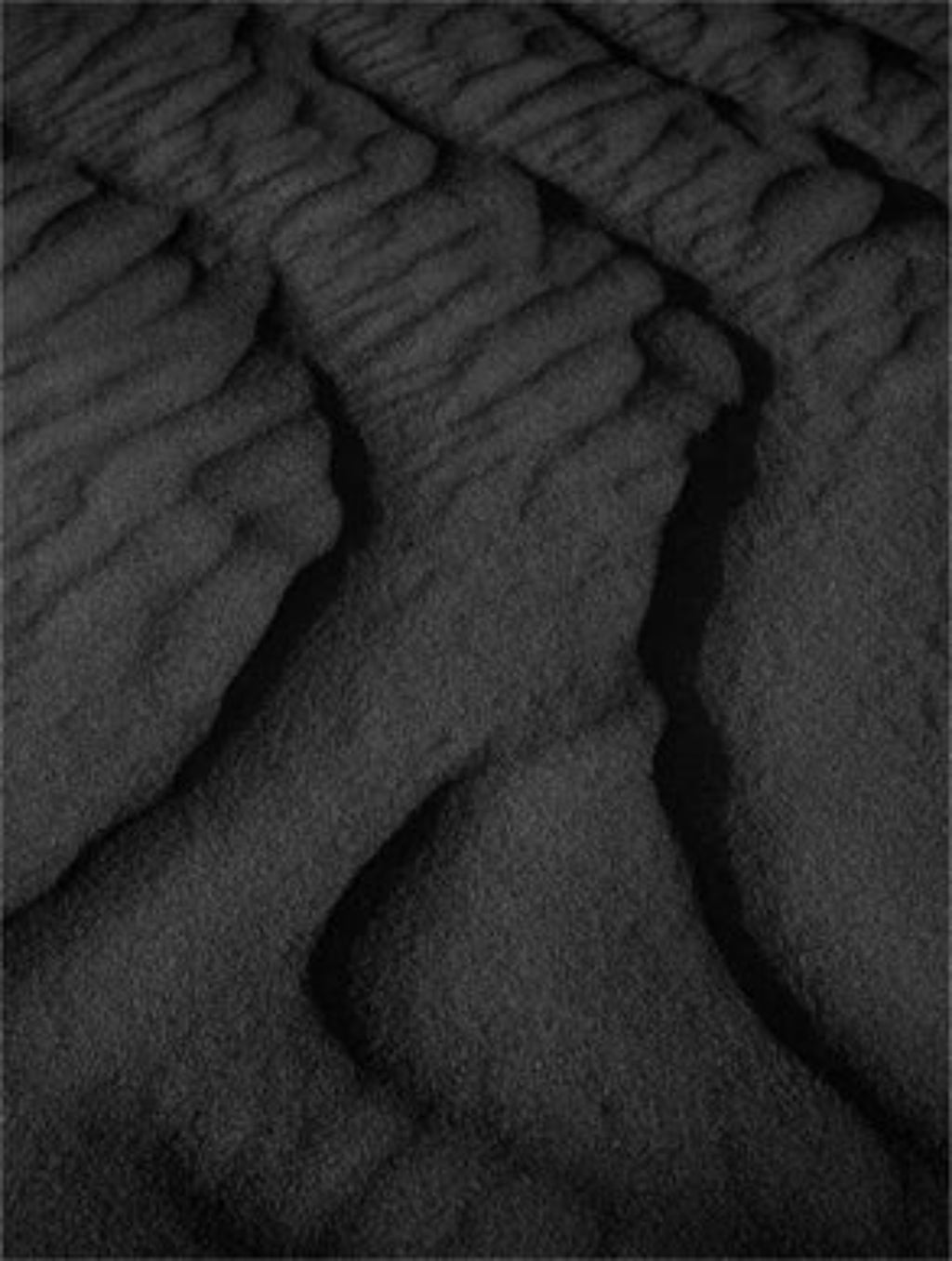 Close-up of dark volcanic sand texture