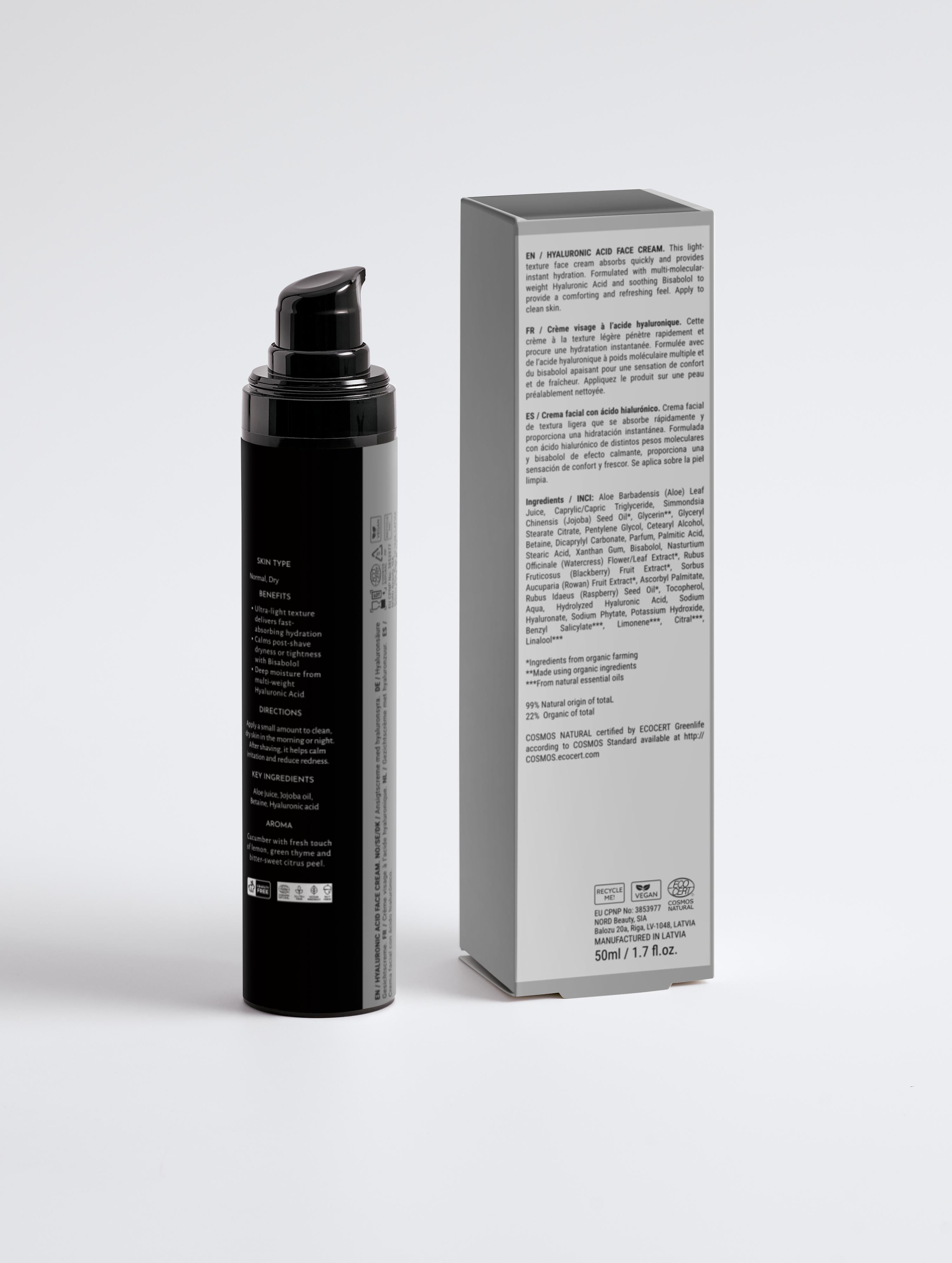 Hyaluronic Acid Face Cream for Men